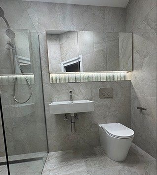 South Melbourne bathroom after renovation by Reno Trades